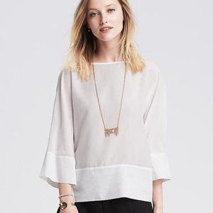 Banana Republic Monogram semi-sheer blouse